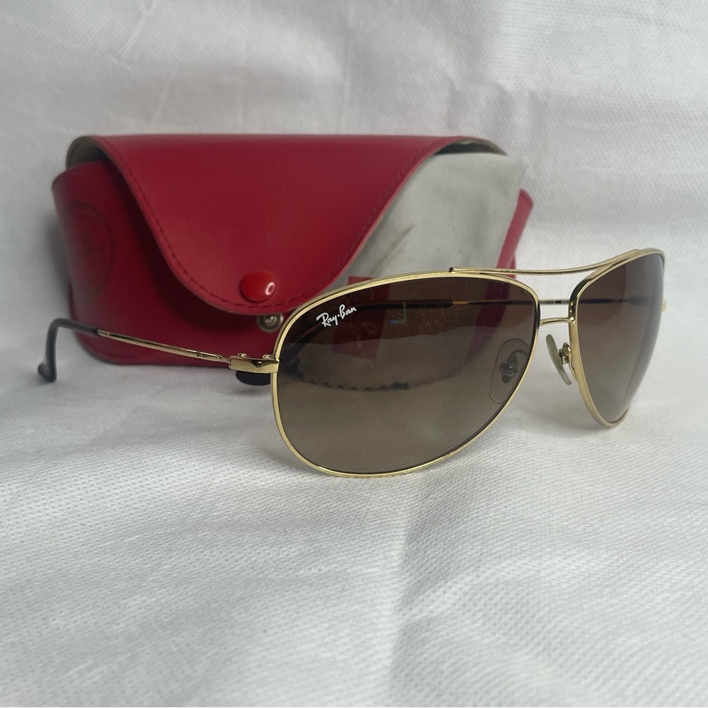Ray Ban Aviator Fastbacks Gold Metal Brown Gradient Lens RB3293 001/13 63/13